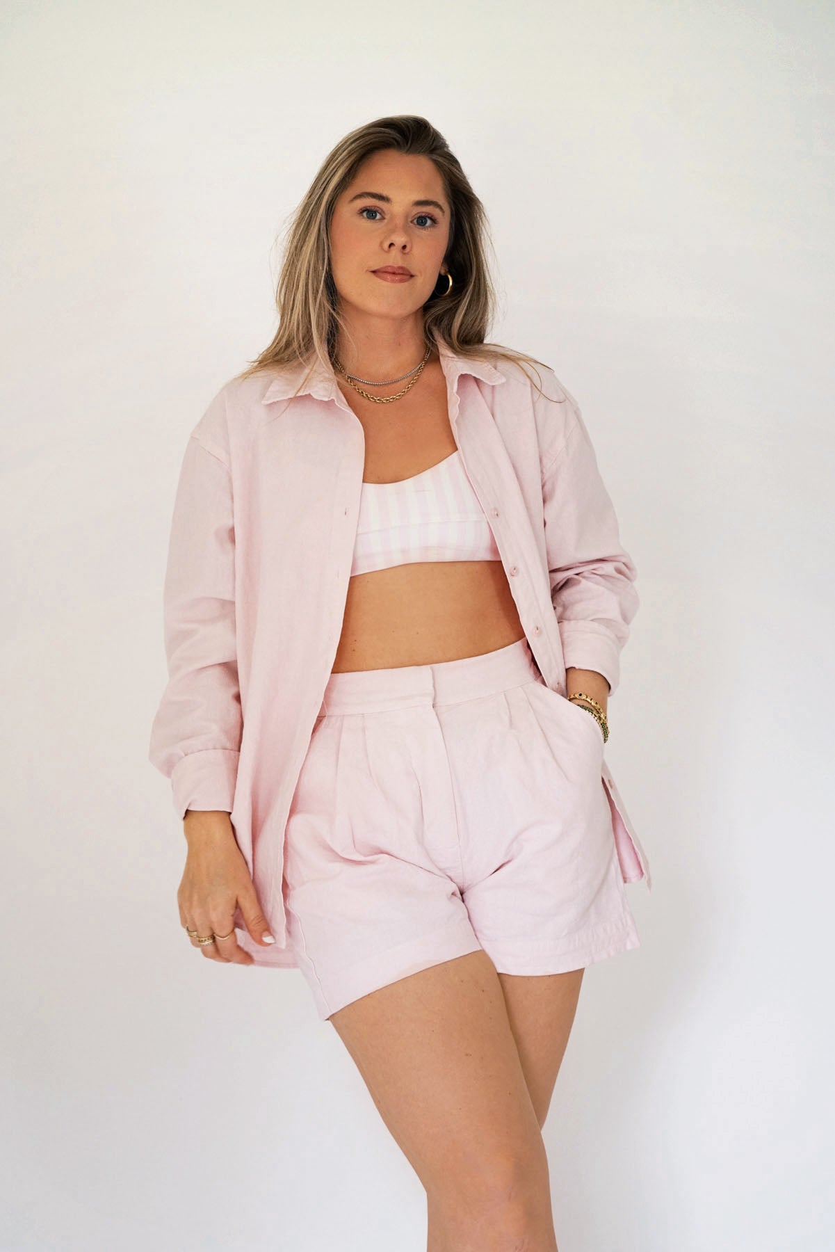 The Blake Oversized Button-Up - Oleander