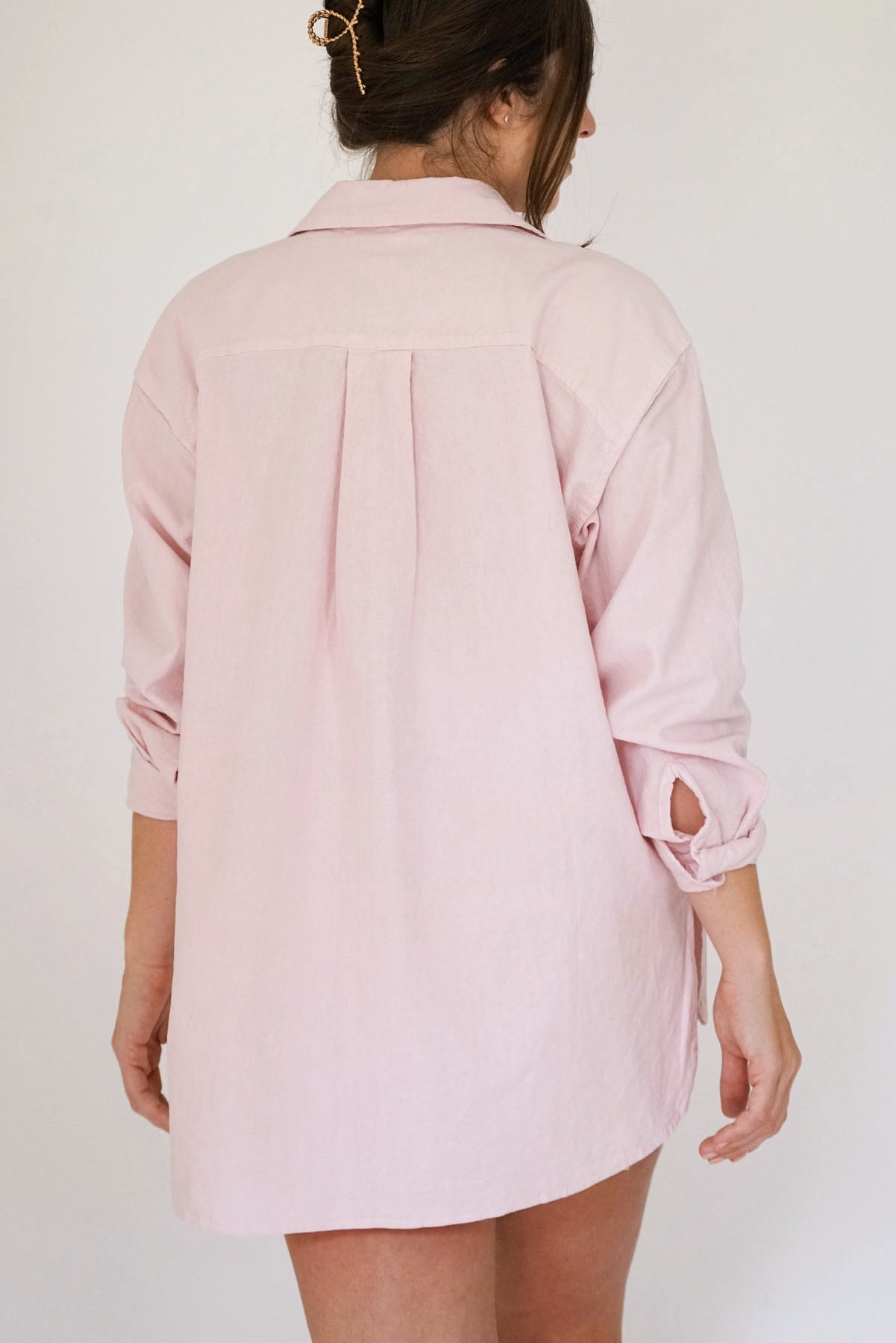The Blake Oversized Button-Up - Oleander