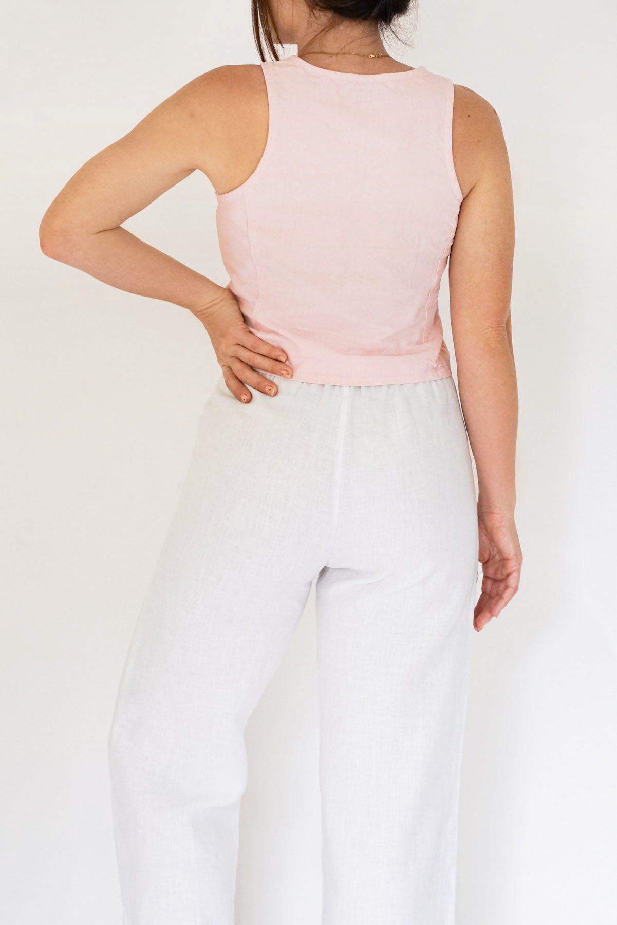 The Olivia Vest Top - Oleander