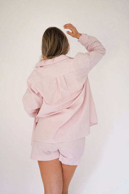 The Blake Oversized Button-Up - Oleander