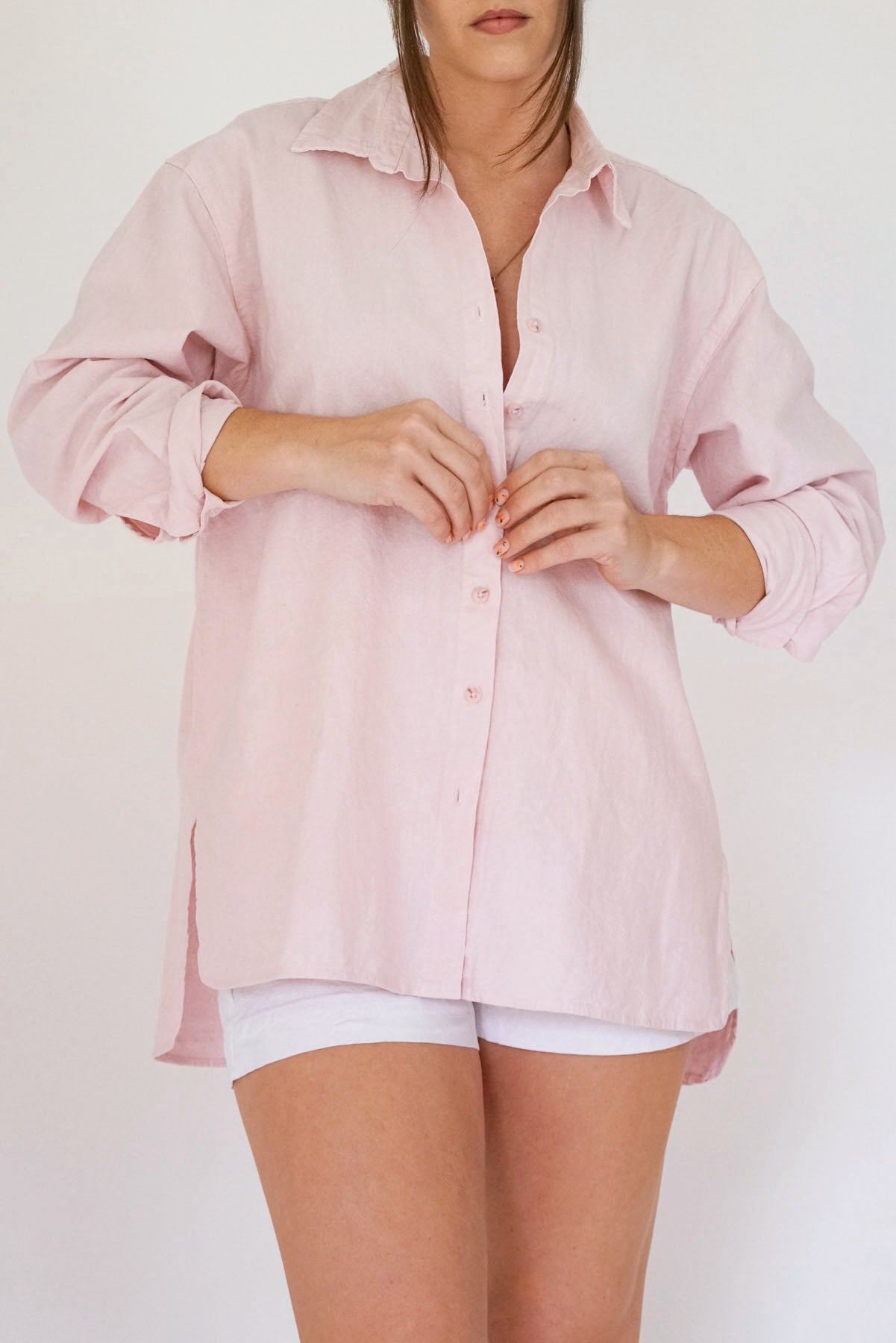 The Blake Oversized Button-Up - Oleander
