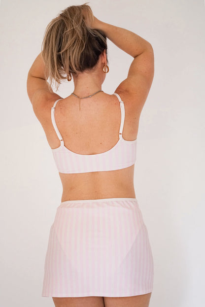 The Anaiza Bikini Bottom & Skirt Set - Palm Beach Stripe