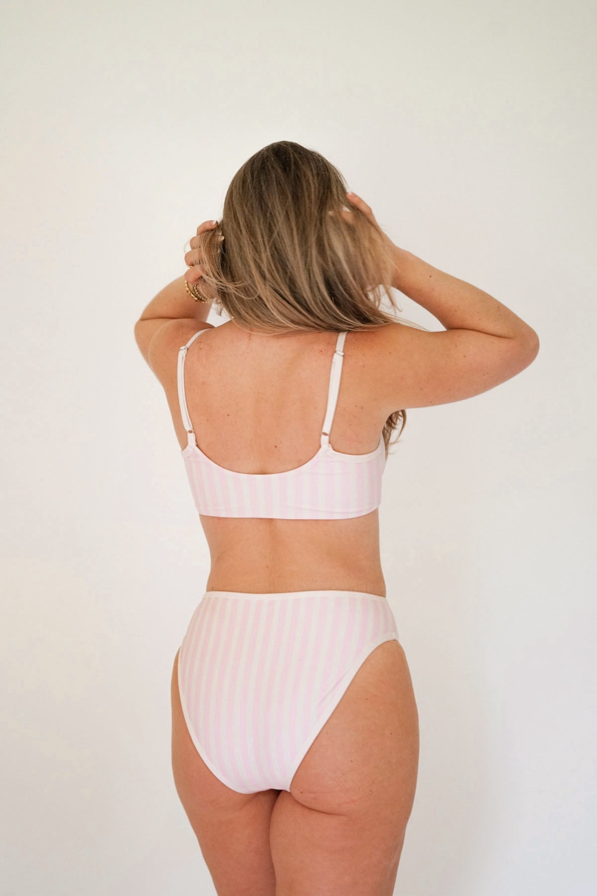 The Anaiza Bikini Bottom & Skirt Set - Palm Beach Stripe