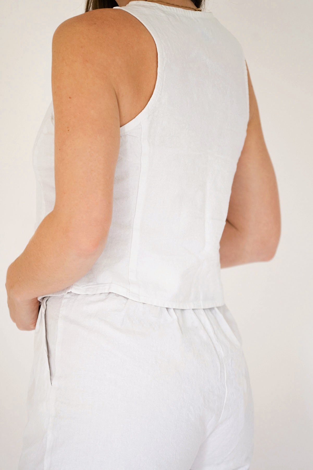 The Stevie Trouser Shorts - Sun Bleached Linen