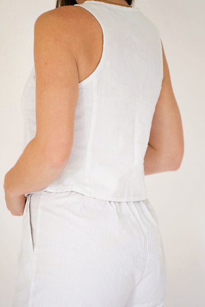 The Stevie Trouser Shorts - Sun Bleached Linen