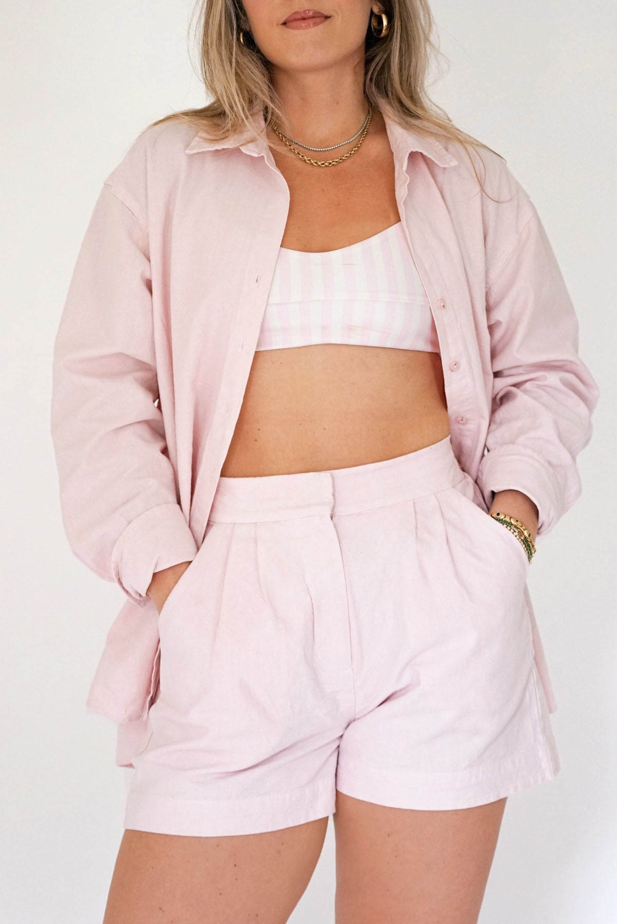 The Blake Oversized Button-Up - Oleander